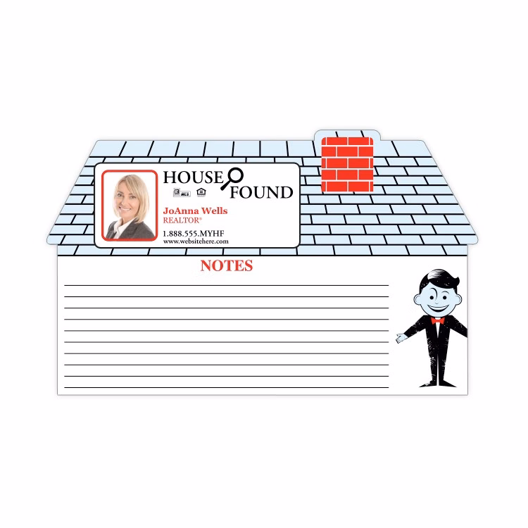 Mini Memo Board Shape - 8x4.75 Laminated - HOUSE / HOME - 14 pt.