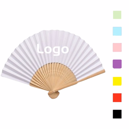 Elegant Bamboo Frame Paper Folding Fan