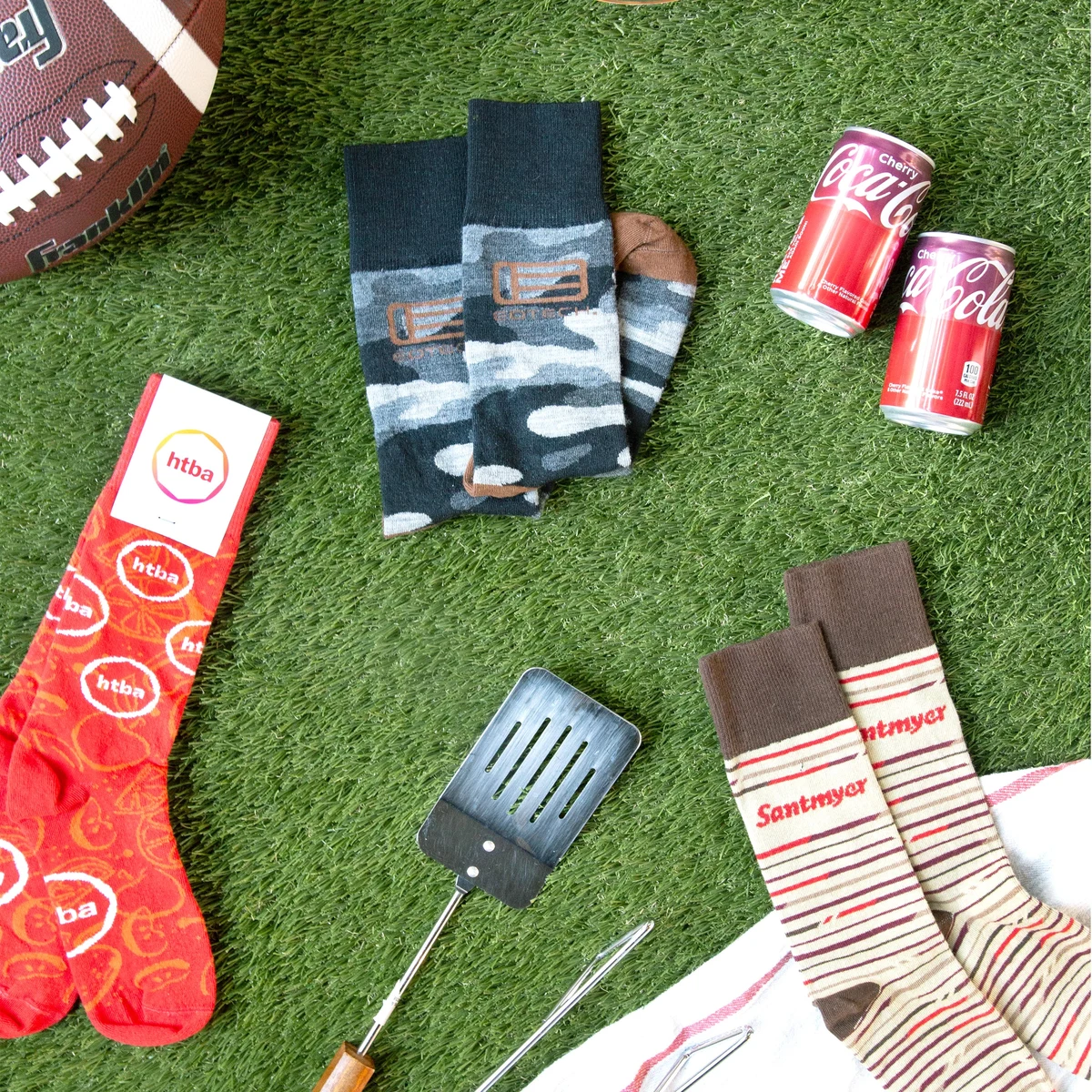 Over the Calf Super Bowl Socks - Game Day Comfort for Football Fans - American Made 1