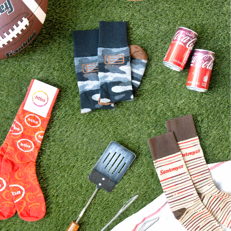 Over the Calf Super Bowl Socks - Game Day Comfort for Football Fans - American Made