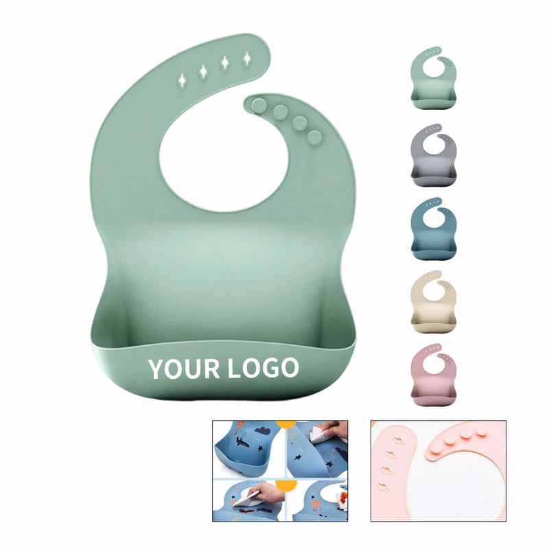 Reusable Silicone Bib for Self Feeding
