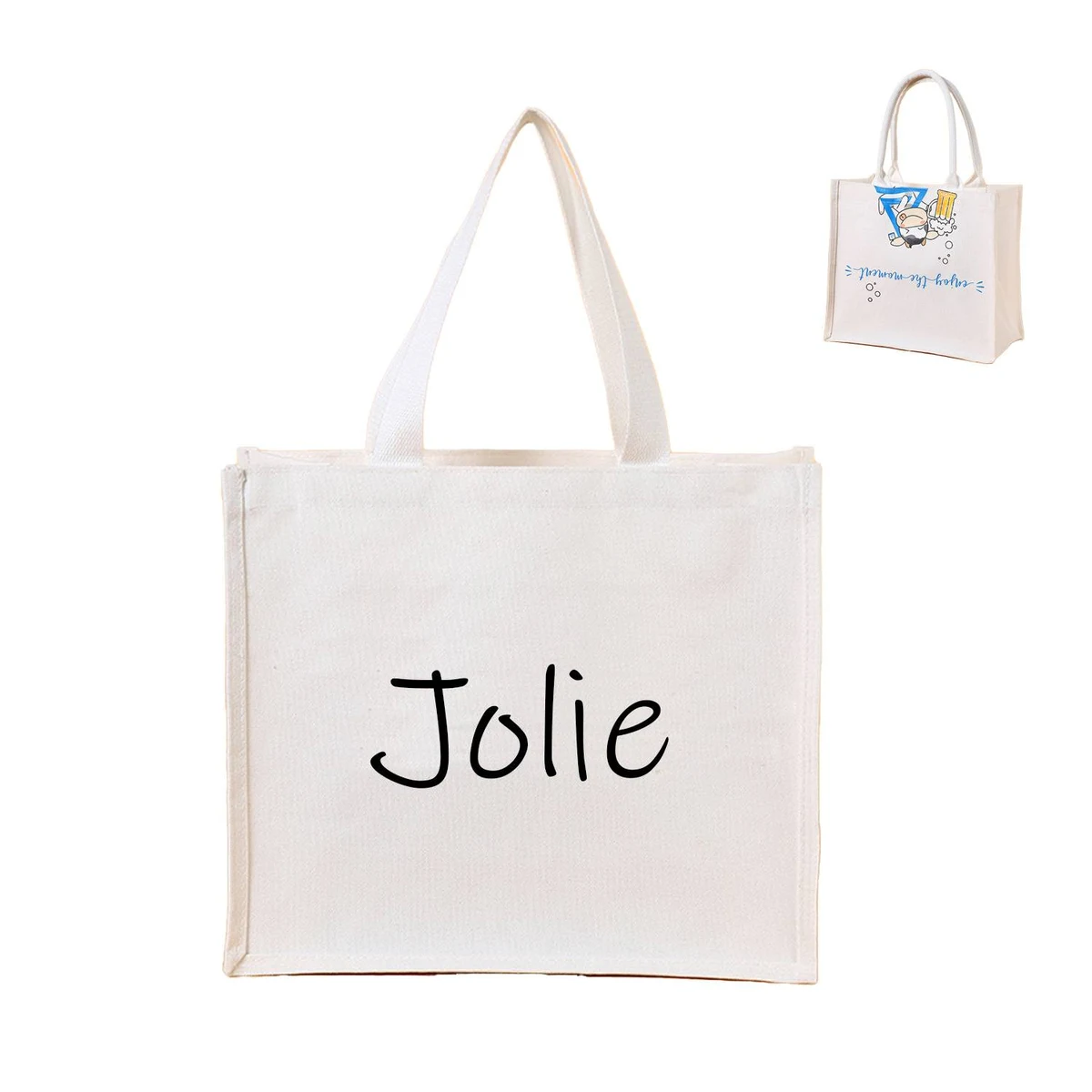 Customized Canvas Tote Bag, custom tote bag with logo imprint 1