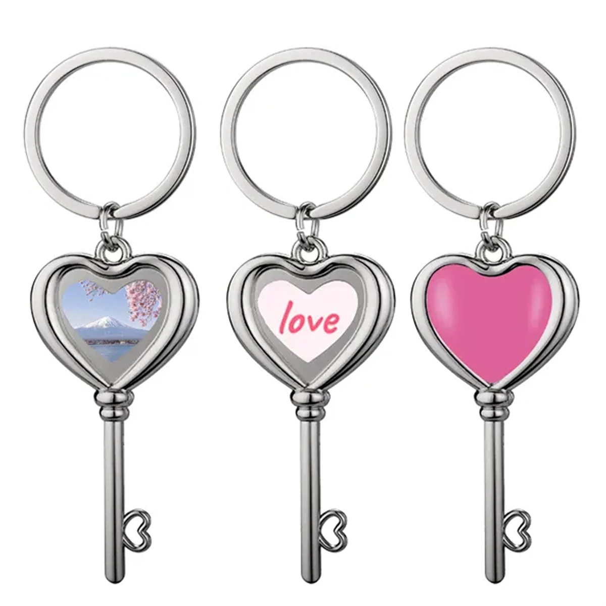 Heart-Shaped Metal Keychain for Gifts & Promo 1