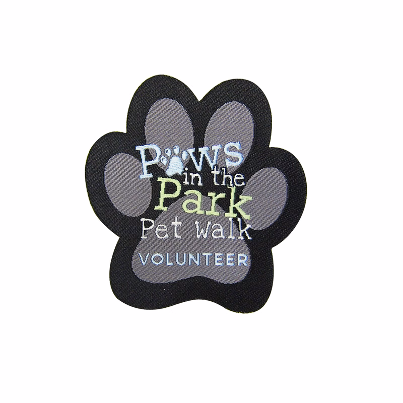 Woven Paw Shaped Decal / Sticker
