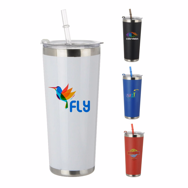 JORNIKOLOR 20 Oz Stainless Tumbler with Straw