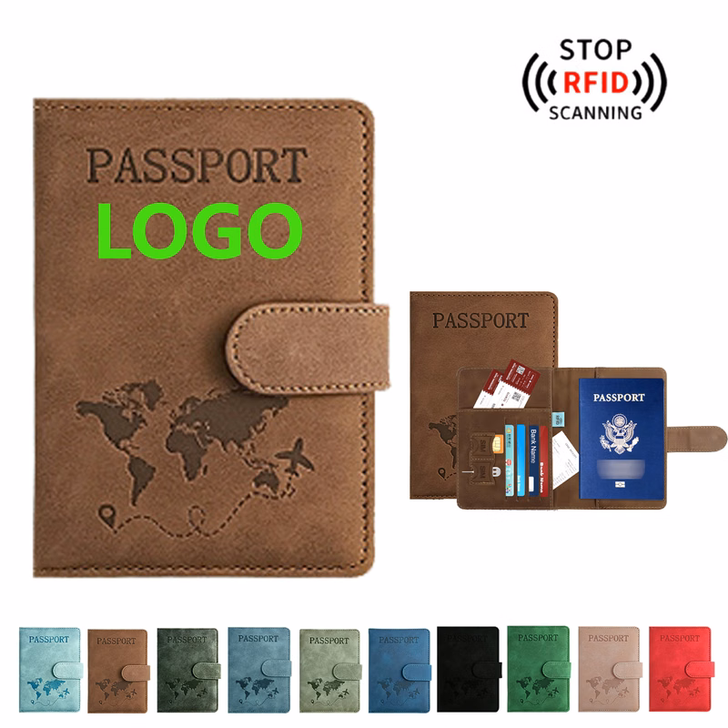 Extra Capacity Travel Passport Wallet - Dual SIM Card Holder & Multi-Pocket Document Organizer
