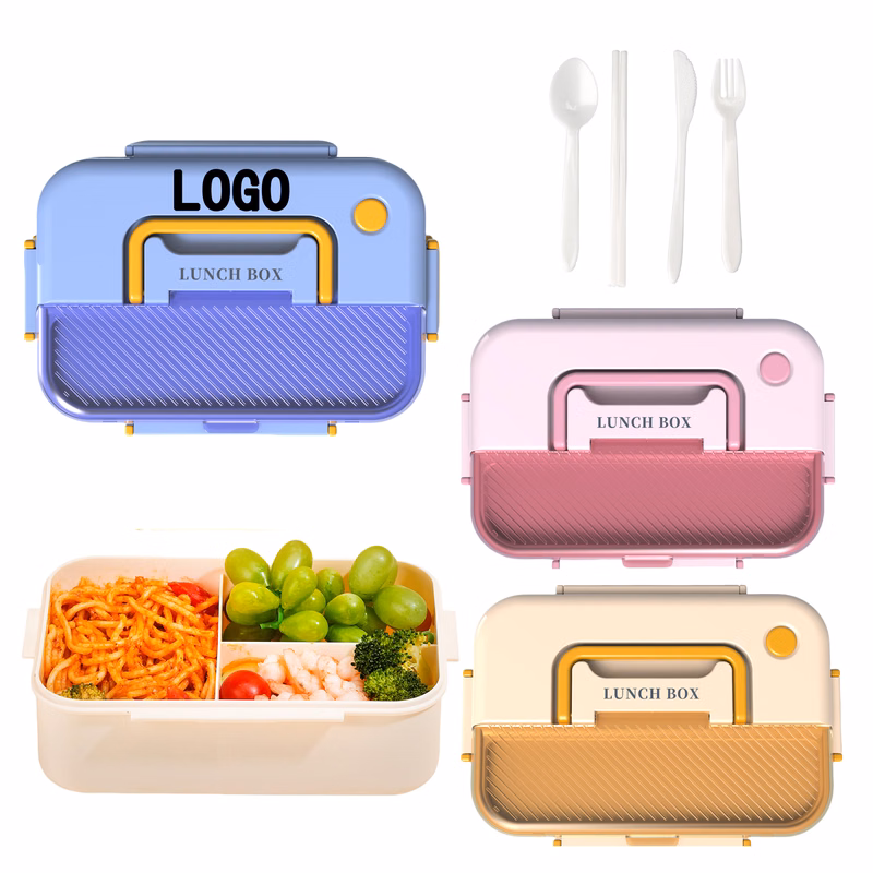 Portable Lunch Box With Spoon And Chopsticks