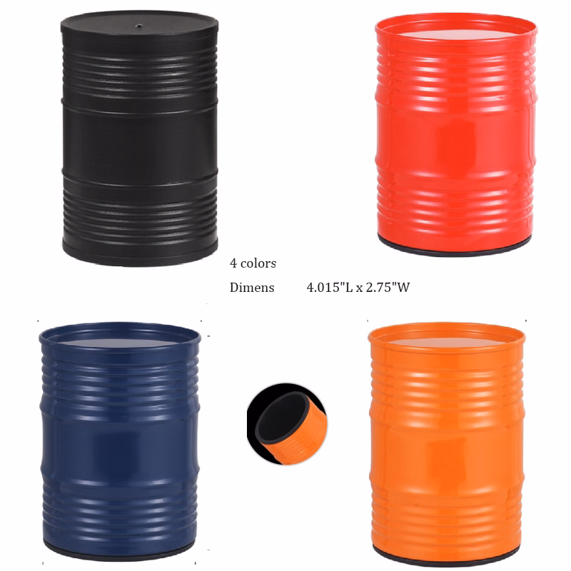 Oil Barrel Shaped Pen Holders