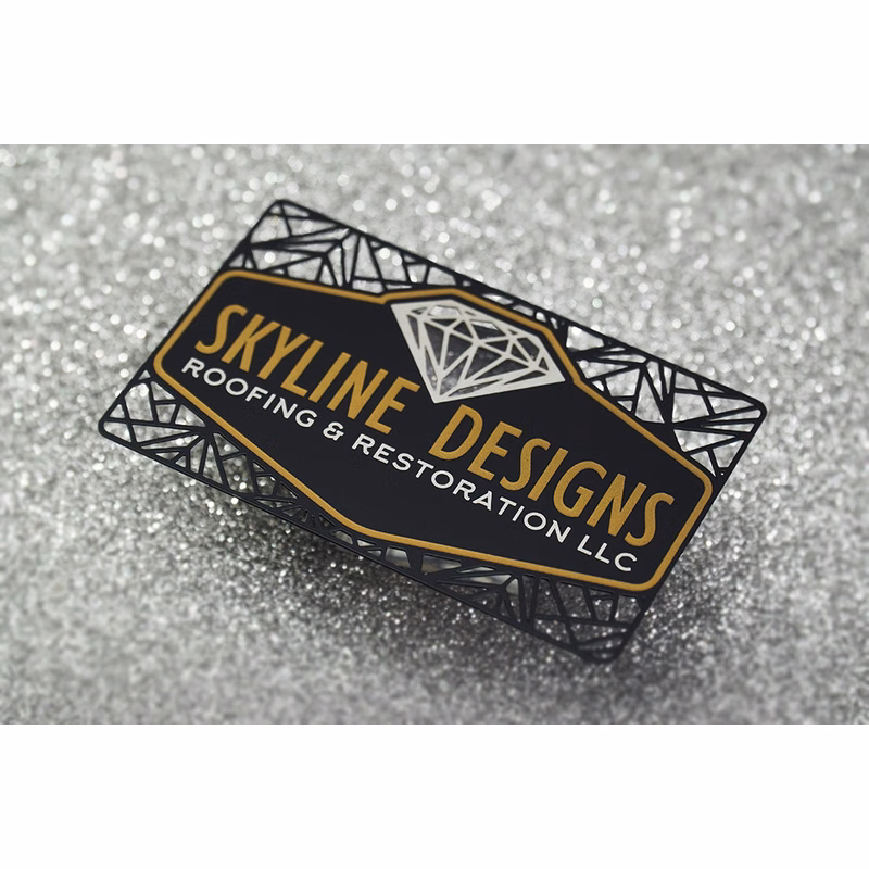 Black Metal Business Cards