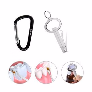 Durable Metal Dental Pick Tool With Carabiner