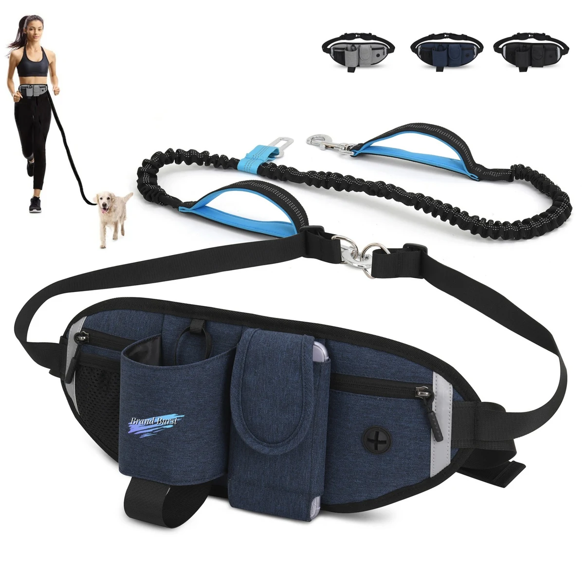 Waist Dog Leash Bag For Running 1