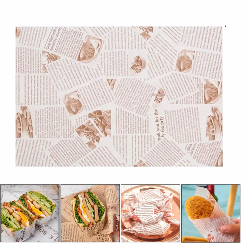 Grease Proof Kraft Food Wrap and Basket Liner Paper