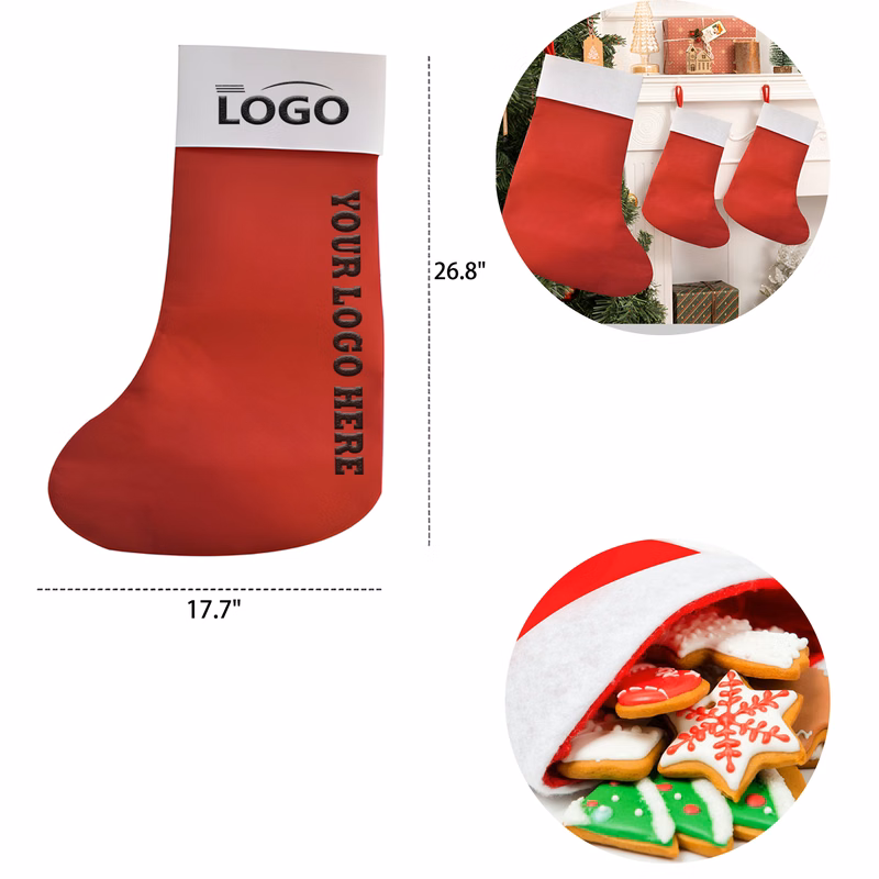 MOQ 50 PCS Gift Christmas Felt Socks