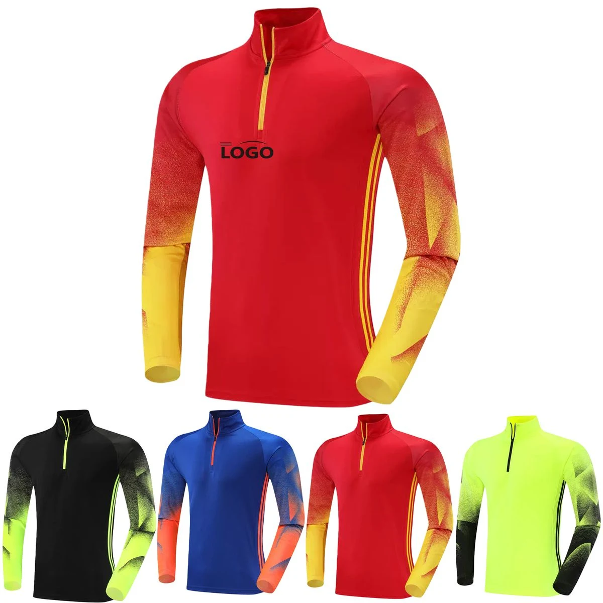 Polyester Long-sleeve Soccer Training Jersey 1