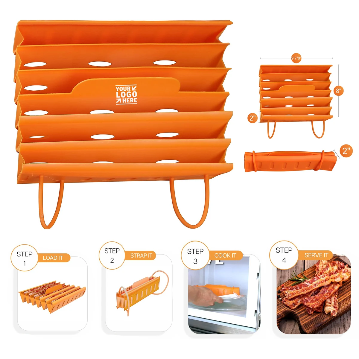 Microwave Oven Silicone Crispy Bacon Cooker Cookware Healthy Cooked Maker 1