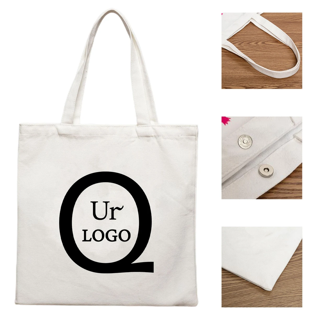 13.4 X 15 Inch Cotton Canvas Tote Bag 1