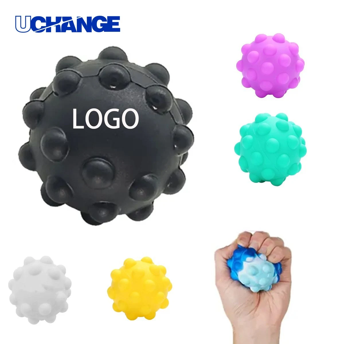 Silicone Four-Color Light Stress Ball 1