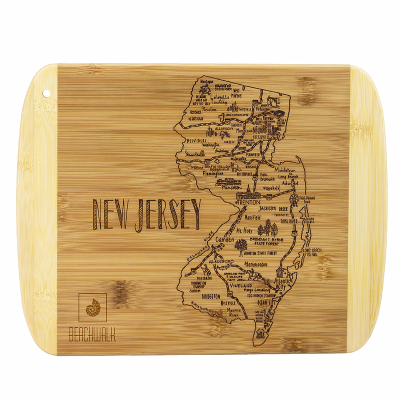 A Slice of Life New Jersey Serving & Cutting Board