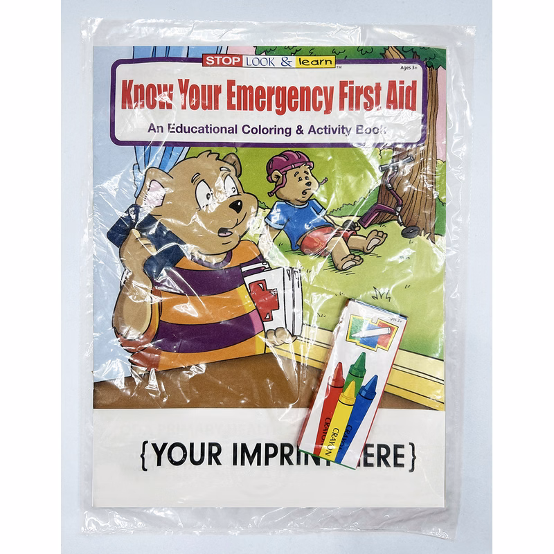 COLORING SET - Know Your Emergency First Aid Coloring Book Fun Pack