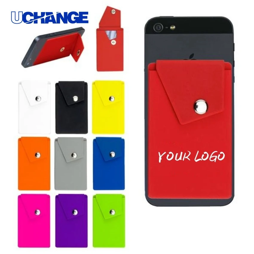 Silicone Stick On Phone Wallet with Pocket 1