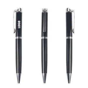 Silve Clip Twisted Metal Pen 1
