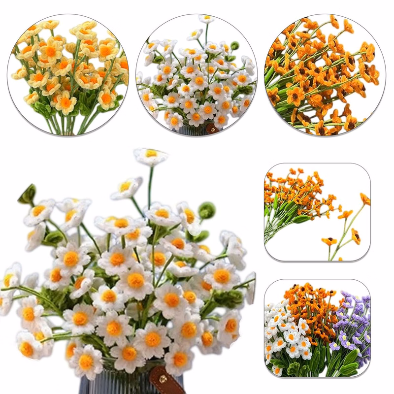 Handmade Faux Plush Flowers