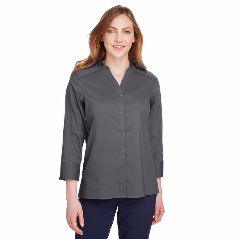 Devon & Jones Ladies' Crown Collection™ Stretch Broadcloth 3/4 Sleeve Blouse