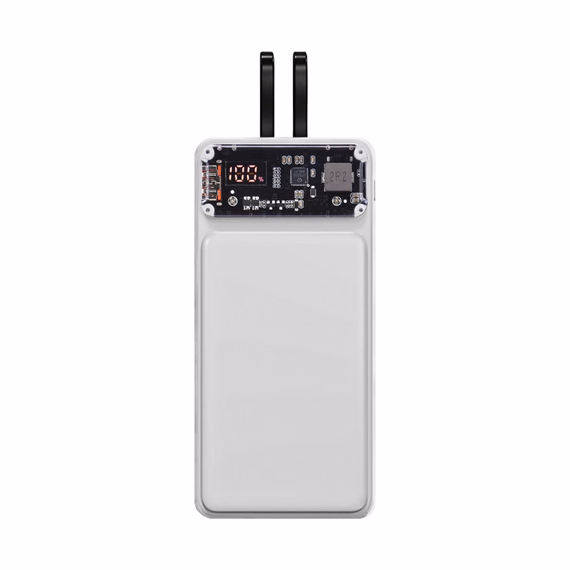 Winnetka Transparent Corded Power Bank 20000