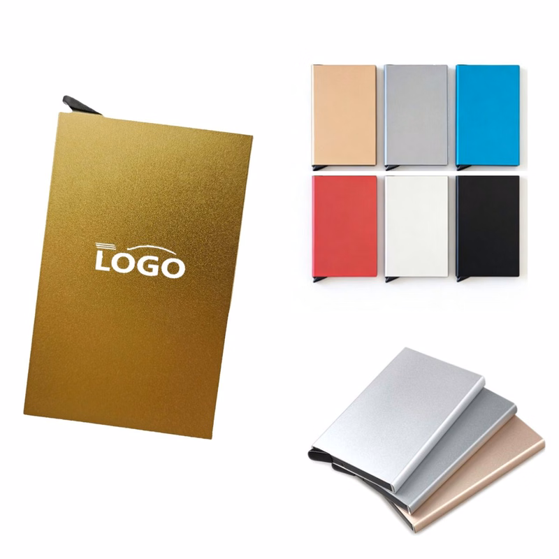 MOQ50 Pop Up Aluminum Credit Card Holder RFID Case