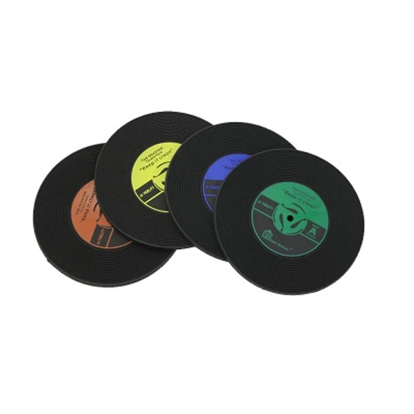 Round PVC Vinyl Record Coaster 1