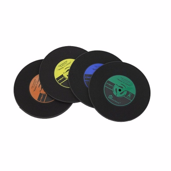 Round PVC Vinyl Record Coaster