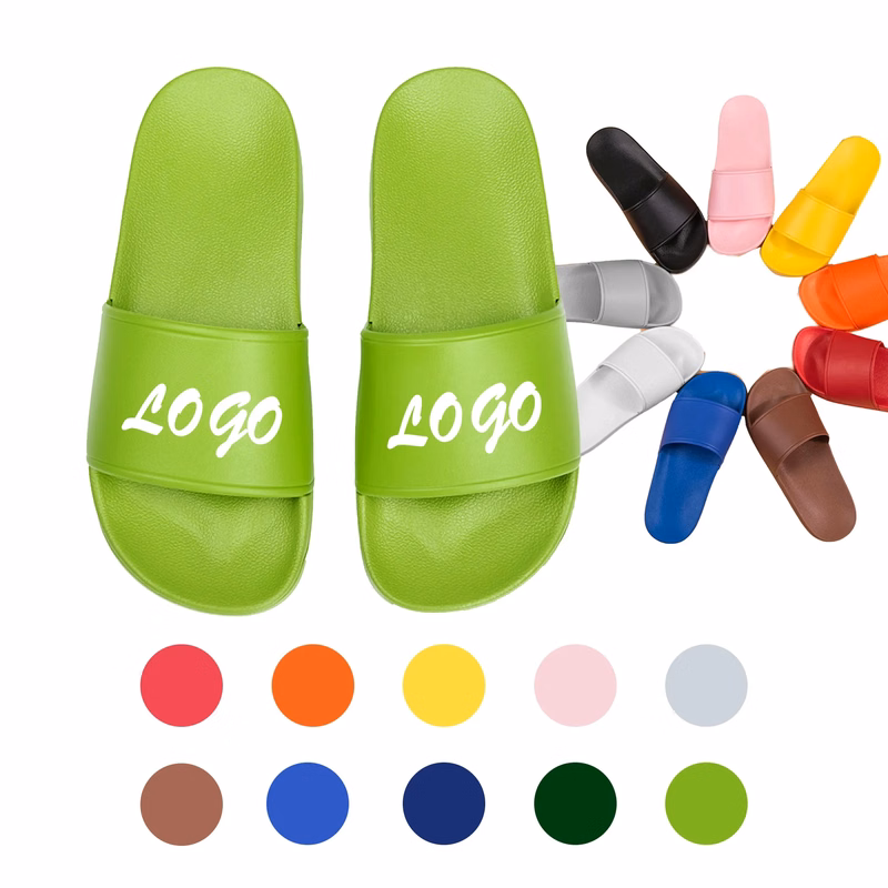 MOQ 30 PVC Non-slip Slippers Daily Use Sizes 6-14