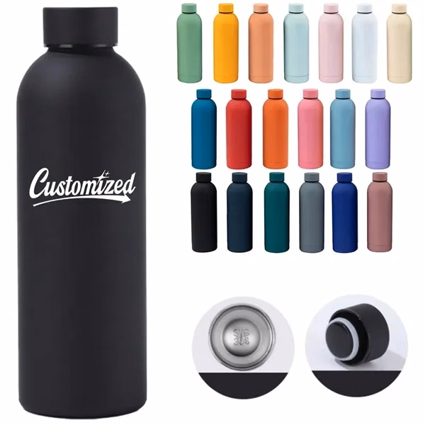 Custom Full-Color 17 oz Vacuum Insulated Bottle — Sleek Stainless Steel Hydration