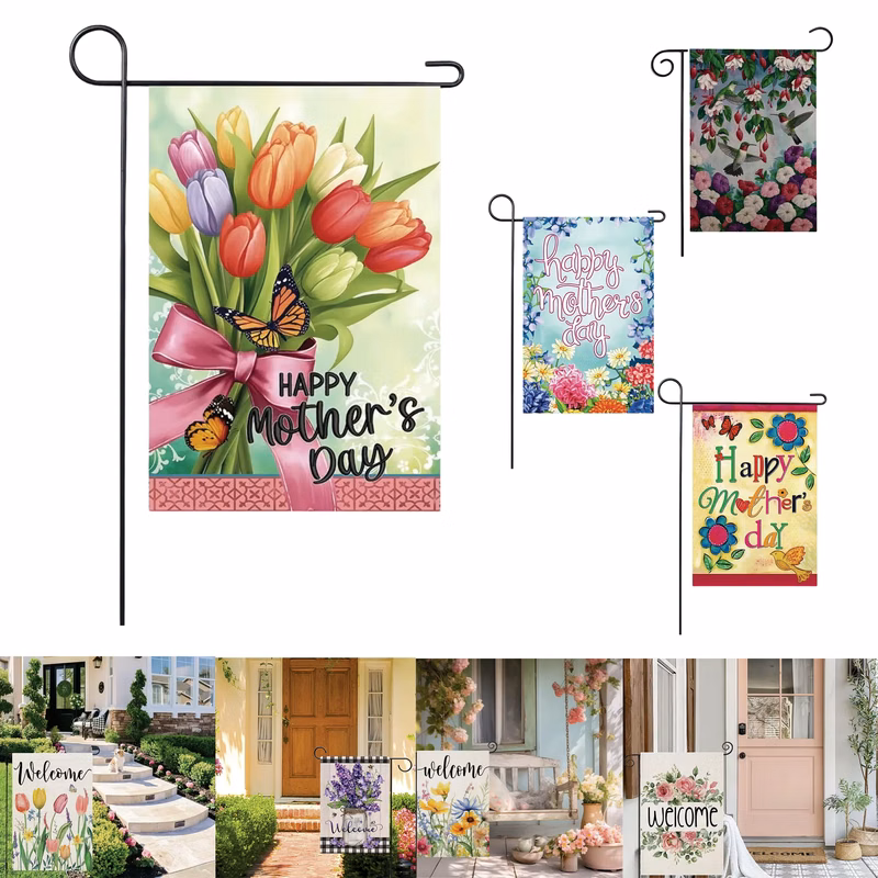 MOQ 50 12" x 18" Custom Double Sided Garden Banner