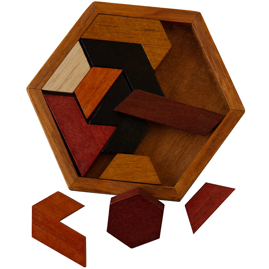 Wood Hexagon Puzzle 1