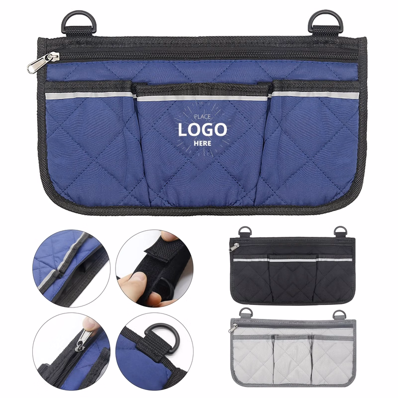 Wheelchair Armrest Side Storage Bag