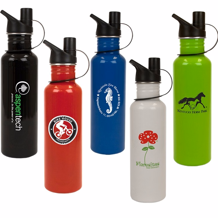 25 Oz. Trigger Stainless Steel Sports Bottle w/Sports Lid