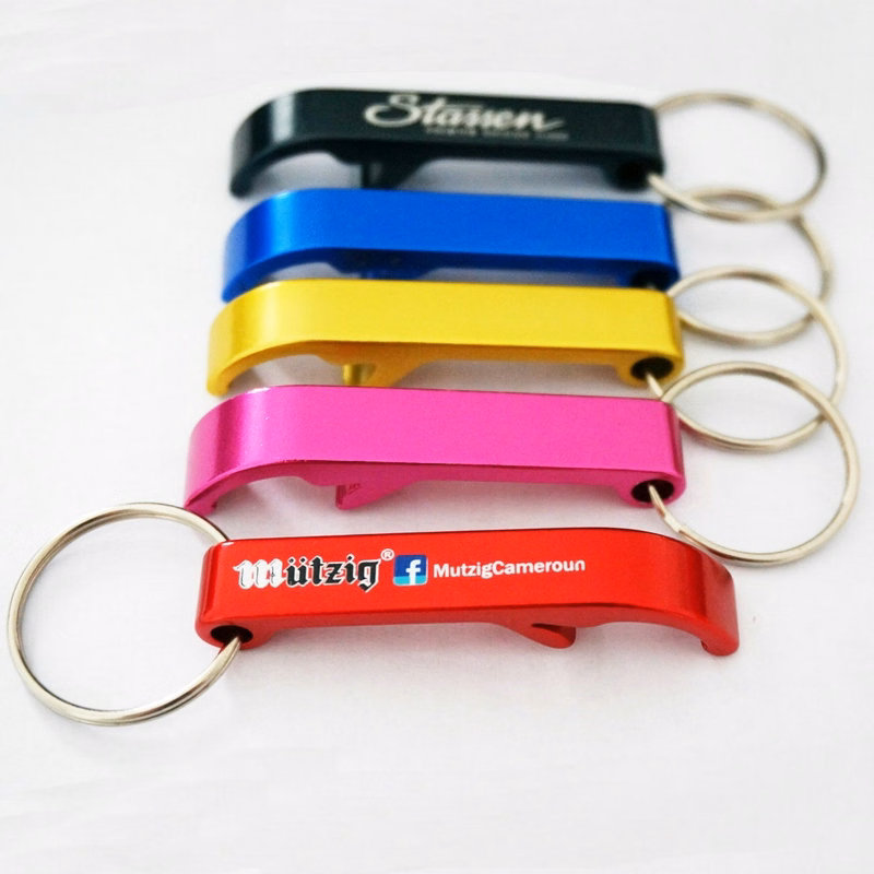 Aluminum Bottle Opener with Key Chain (Screen Print)