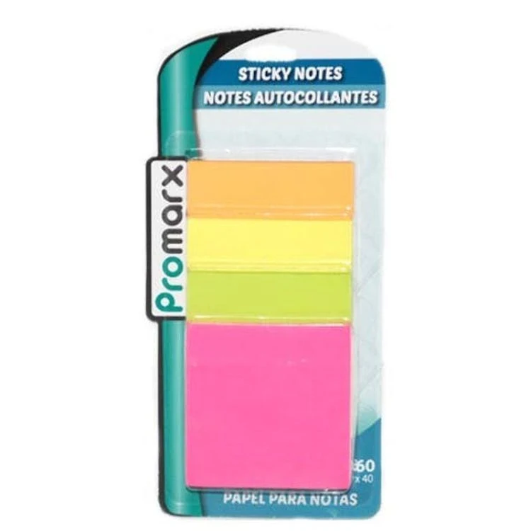 Neon Sticky Notes - 4 Pack 40 Sheets 1