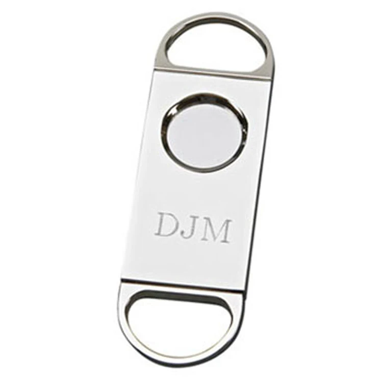 Nickel Plated Cigar Cutter - Screen Imprint 1