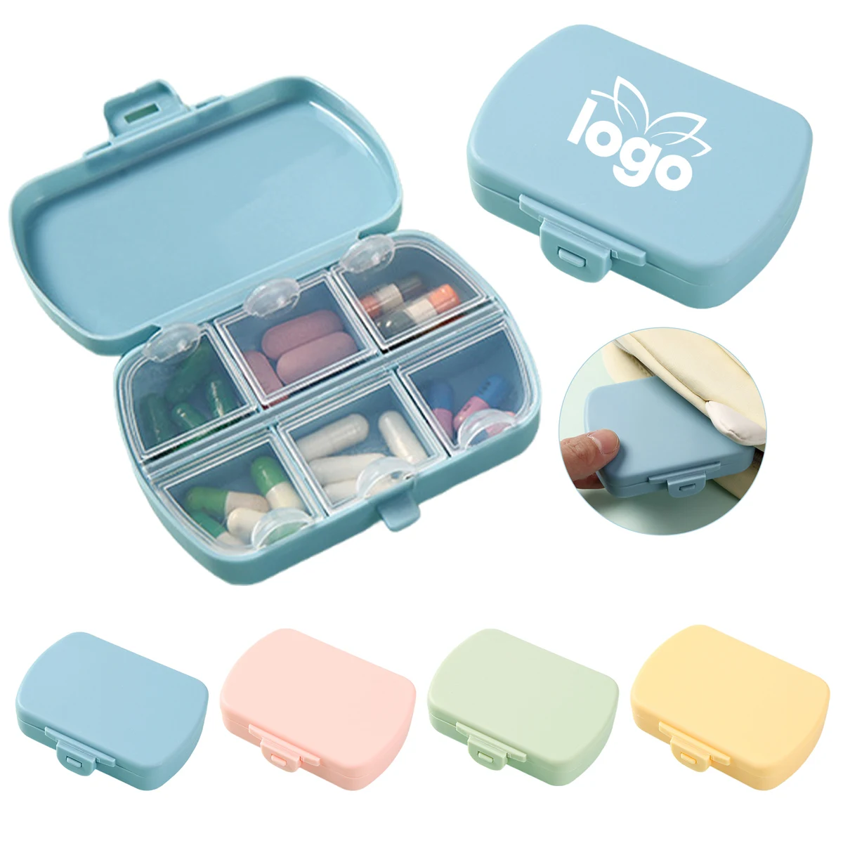 Portable Pill Organizer with Separate Compartments 1