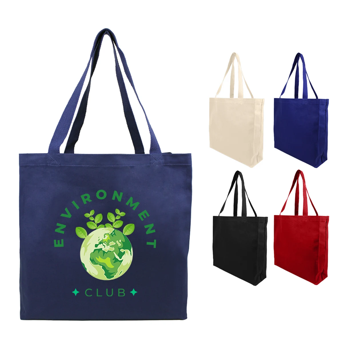 Large Heavy Cotton Shopping Tote, custom tote bag with logo imprint 1