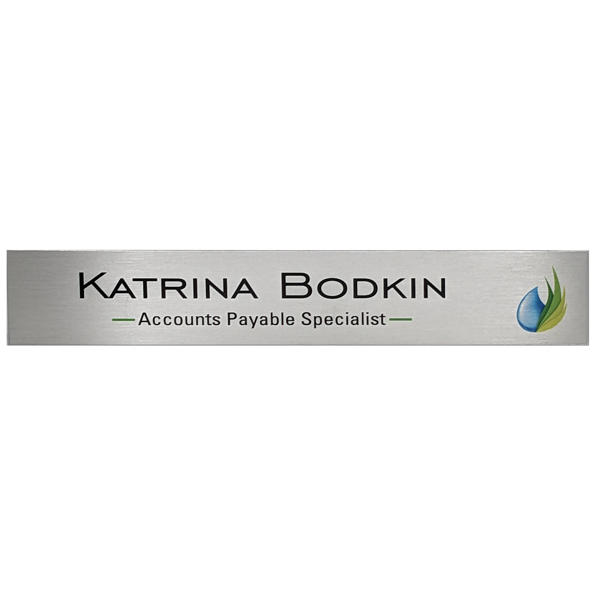 The Athena full color metal name plate 2 x 10" 1