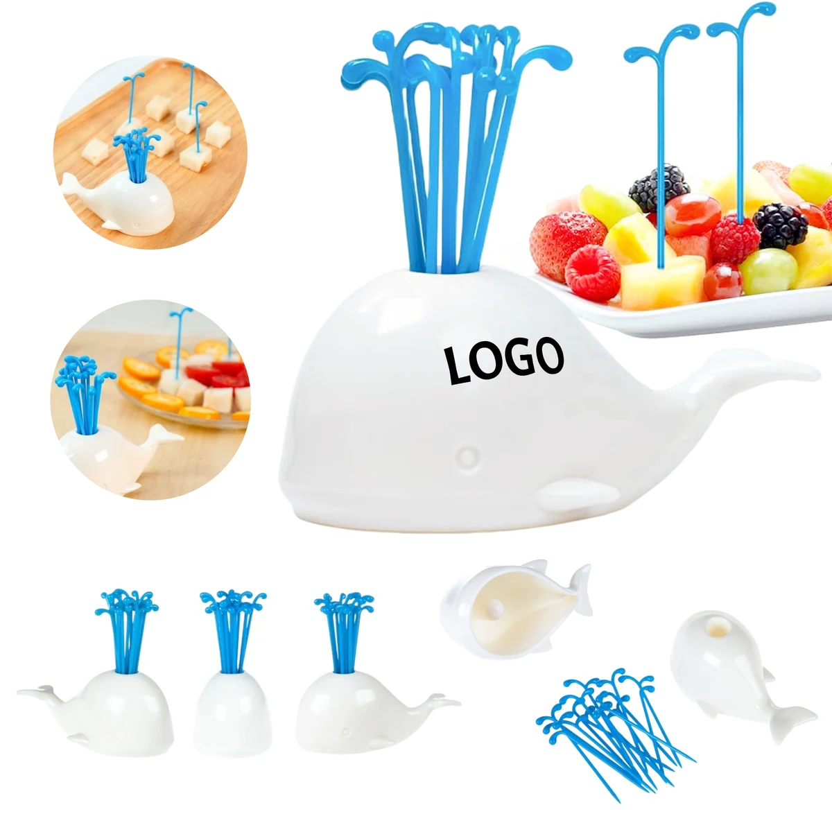 Whale Shaped Fruit Fork Set 1