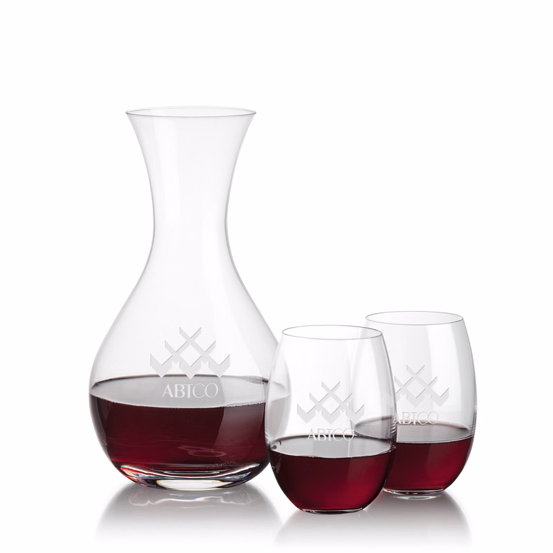 Adelita Carafe & Carlita Stemless Wine