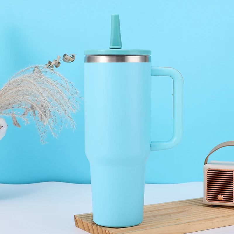 40oz 304 Steel Recycled Travel Tumbler with Straw 1