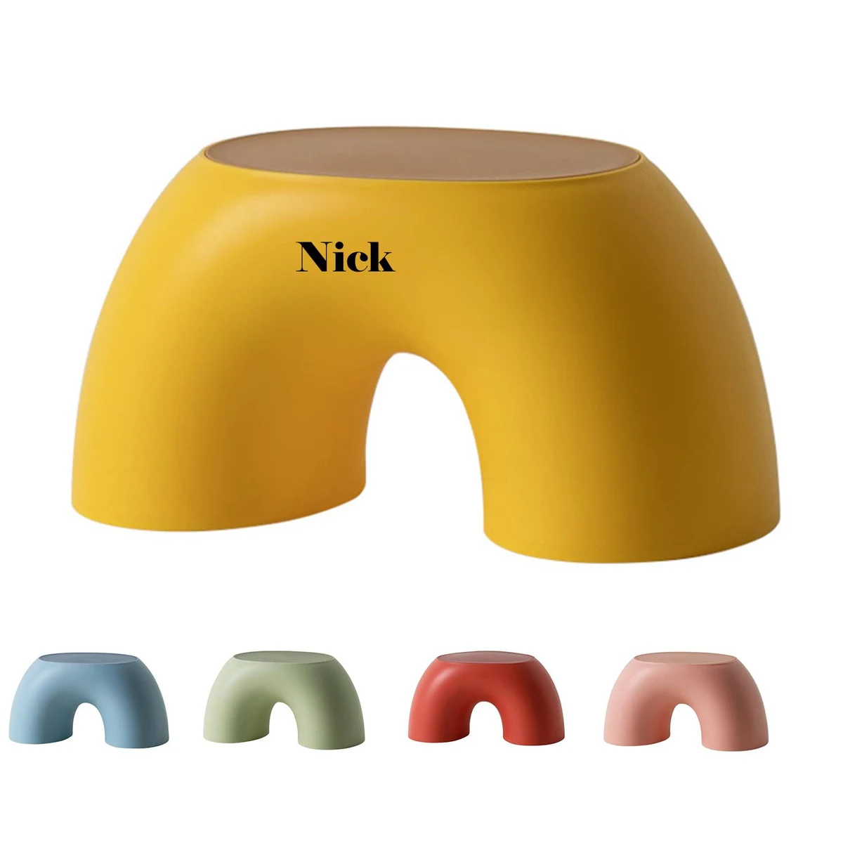 Flourescent PP rainbow stool for kids 1