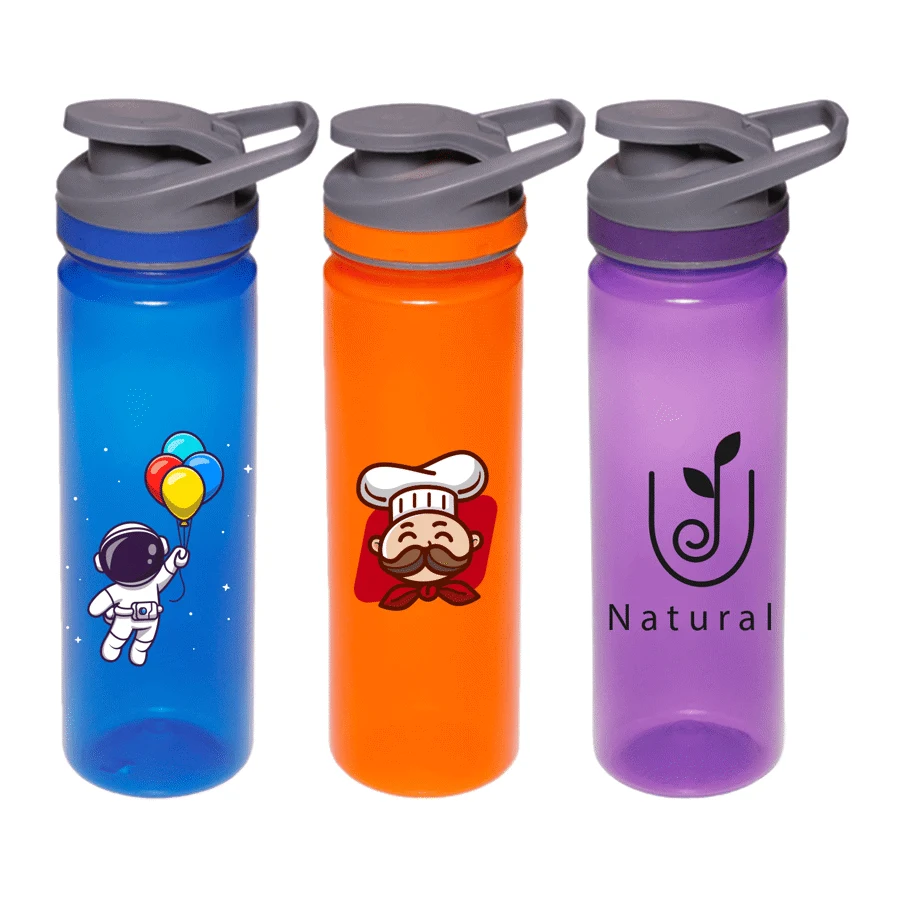 Sports Bottle with Flip Top and Screw-on Caps - 22 oz 1