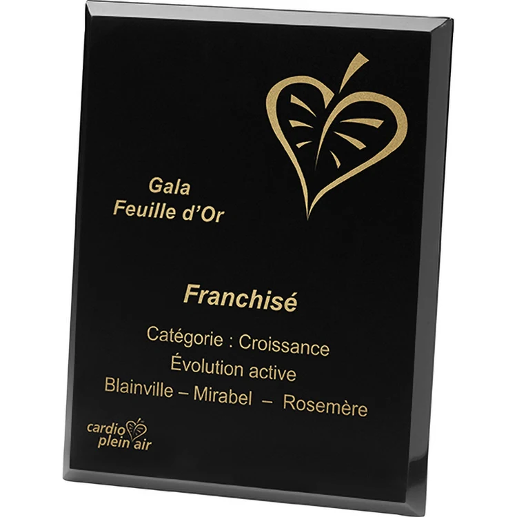 Black Radiant Plaques 3/8" Acrylic (8"x 10") Screen-printed 1