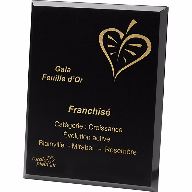 Black Radiant Plaques 3/8" Acrylic (8"x 10") Screen-printed